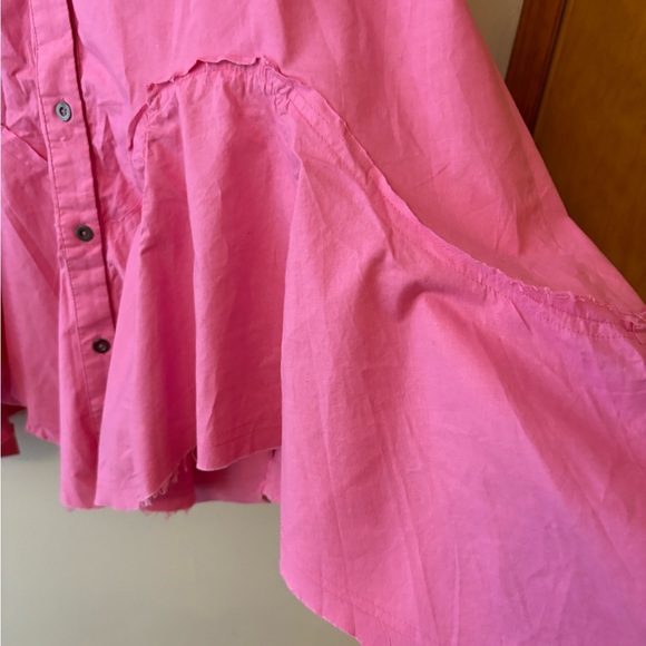 NWT Free People Oversized Barbiecore Shirt S-L - Picture 6 of 7